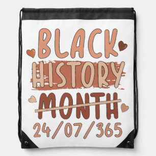 Black History Month Afro Melanin Black Women Afro Drawstring Bag