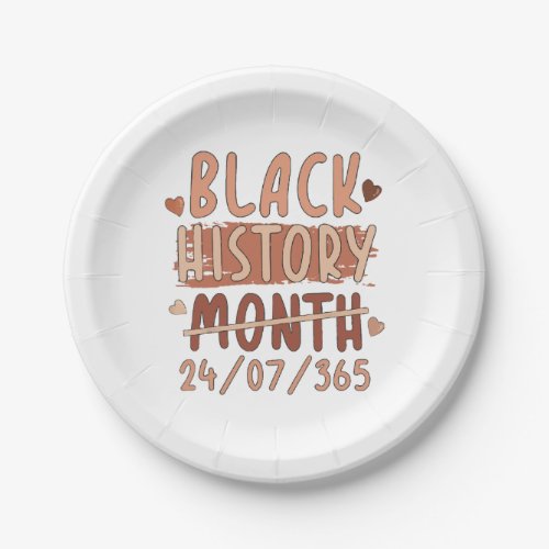 Black History Month Afro Melanin Black Women Afro  Paper Plates