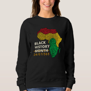 Black History Month Afro Melanin Black Women Afro  Sweatshirt