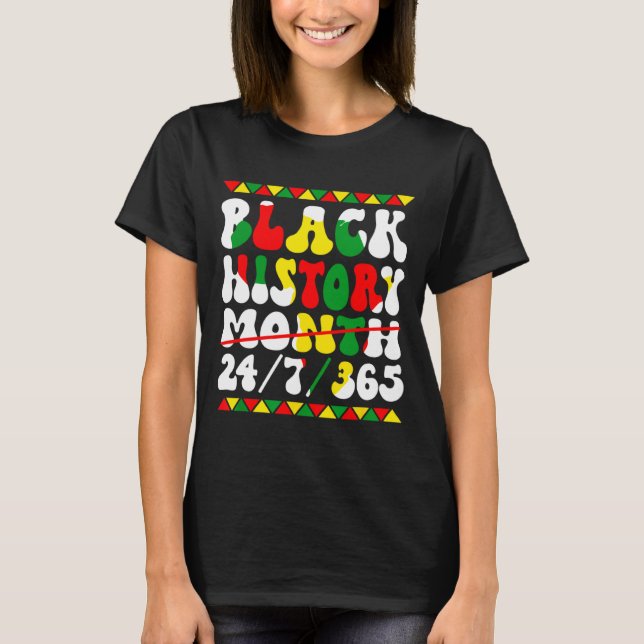 Black History Month Afro Melanin Black Women Afro  T-Shirt (Front)