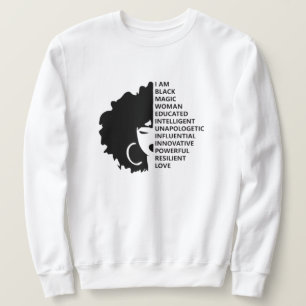 Black History Month Afro Woman African American Sweatshirt