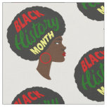 black history month afro woman fabric