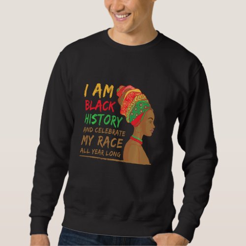 Black History Month Afro Women African Art Long Sl Sweatshirt