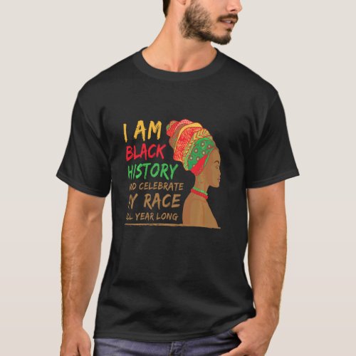 Black History Month Afro Women African Art Long Sl T_Shirt