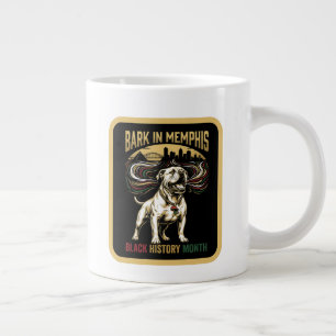 Black History Month American Bulldog Cultural Art Giant Coffee Mug