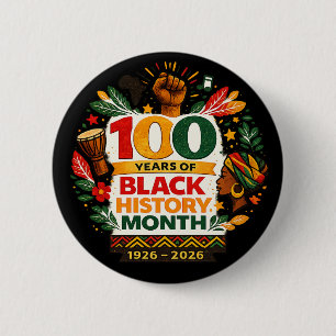 Black History Month Anniversary Button