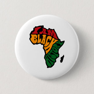 Black History Month Apparel Africa Map Kente Cloth Button