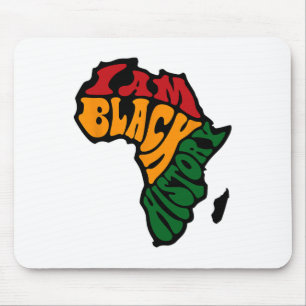Black History Month Apparel Africa Map Kente Cloth Mouse Pad
