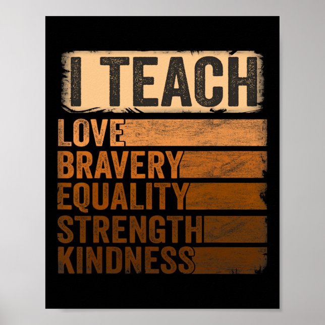 Black History Month Apparel I Teach Black History  Poster (Front)
