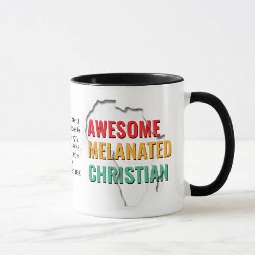 Black History Month Awesome Melanated Christian Mug