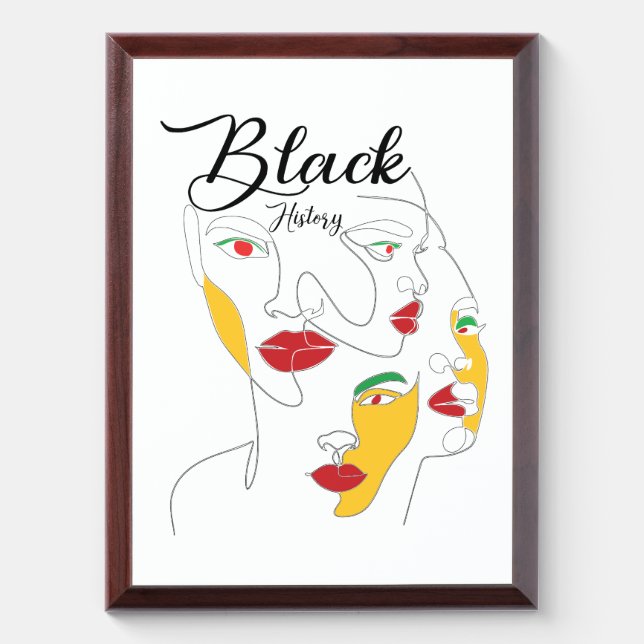 black history month BHM Award Plaque (Vertical)