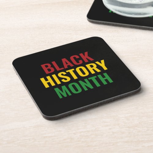 Black History Month BHM Beverage Coaster