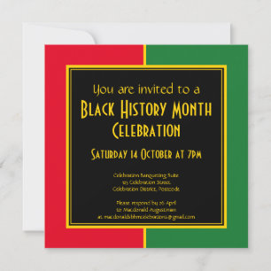 BLACK HISTORY MONTH BHM Celebration Invitation