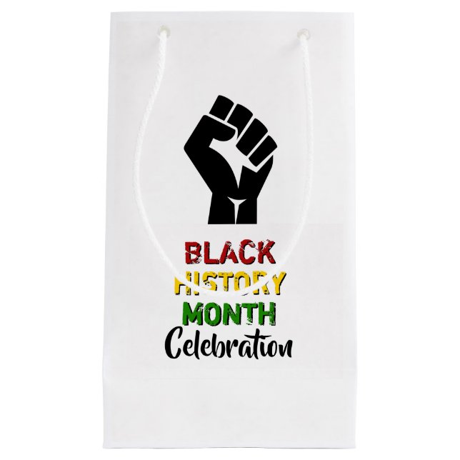 Black History Month BHM Celebration Party Small Gift Bag (Front)