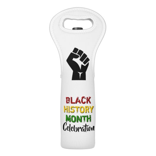 Black History Month BHM Wine Bag