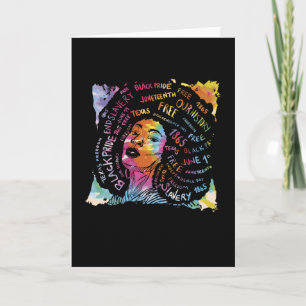 Black History Month Black Afro Woman Card