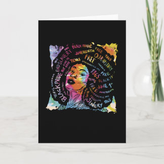 Black History Month Black Afro Woman Card