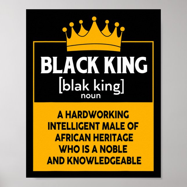 Black History Month Black King For African Men  Poster (Front)