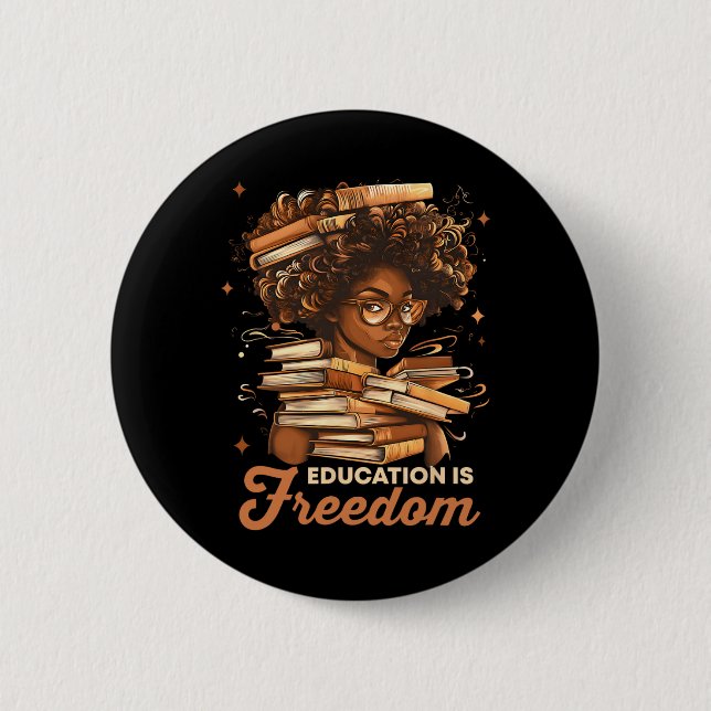 Black History Month Black Leaders African American Button (Front)