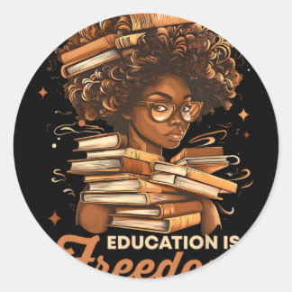 Black History Month Black Leaders African American Classic Round Sticker