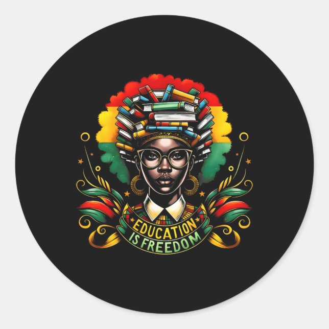 Black History Month Black Leaders African American Classic Round Sticker (Front)