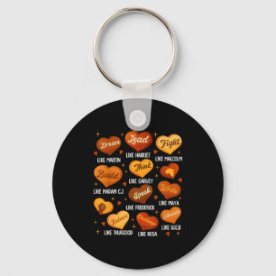 Black History Month Black Leaders African American Keychain