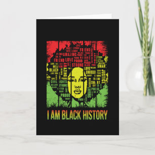 Black History Month Black Woman Afro Card