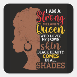 Black History Month Black Woman Afro Square Sticker