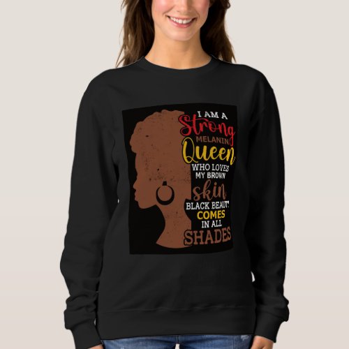 Black History Month Black Woman Afro Sweatshirt