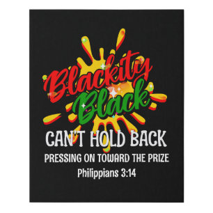 Black History Month BLACKITY BLACK CAN'T HOLD BACK Faux Canvas Print