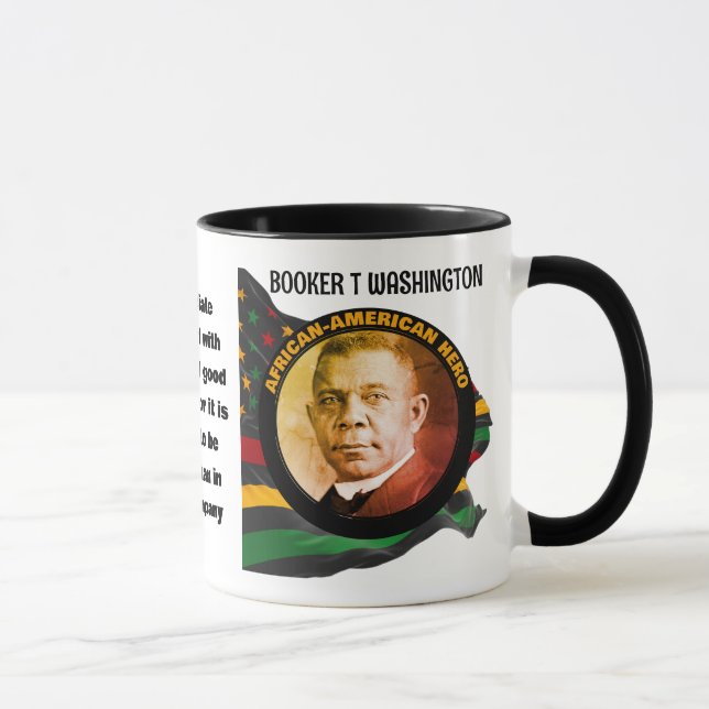 Black History Month BOOKER T WASHINGTON Quote Mug (Right)