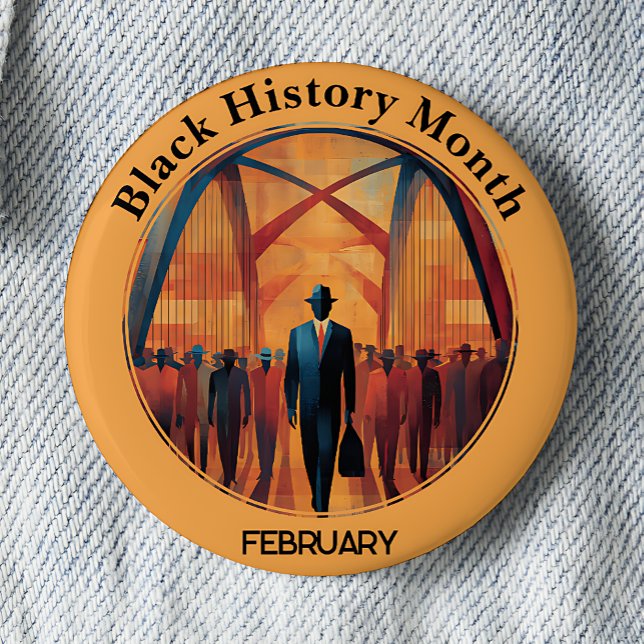 Black History Month Bridge Crossing Pinback Button (Creator Uploaded)