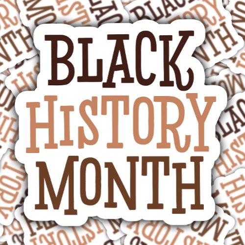 Black History Month Brown Laptop  Die_Cut Sticker