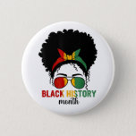 Black History Month Button at Zazzle