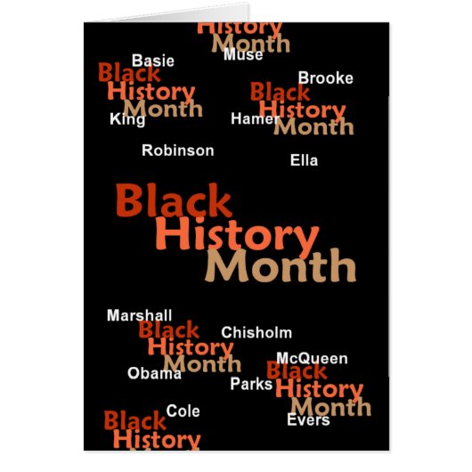 BLACK HISTORY MONTH Card (Front)