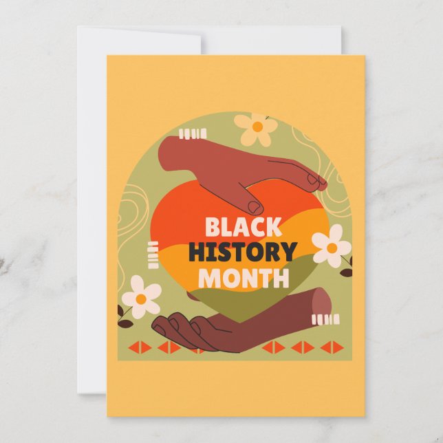 Black History Month Card- Blank Inside Invitation (Front)