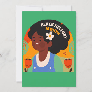 Black History Month Card- Blank Inside Invitation