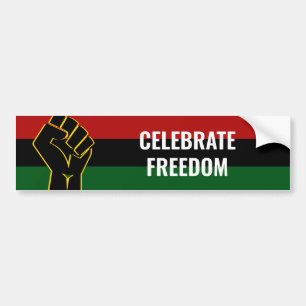 Black History Month CELEBRATE FREEDOM Bumper Sticker