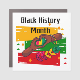 Black History Month Celebrating Rise Together  Car Magnet