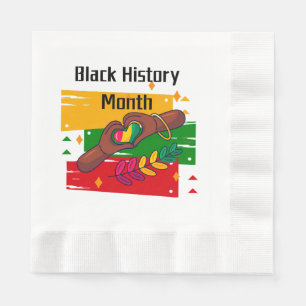 Black History Month Celebrating Rise Together  Napkins