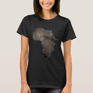 Black History Month Celebration African Map Fist T-Shirt