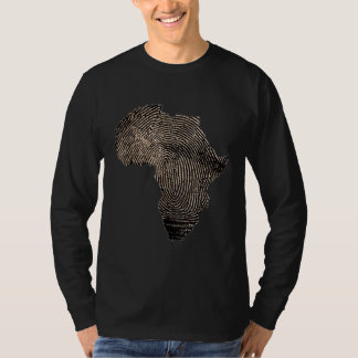 Black History Month Celebration African Map Fist T-Shirt