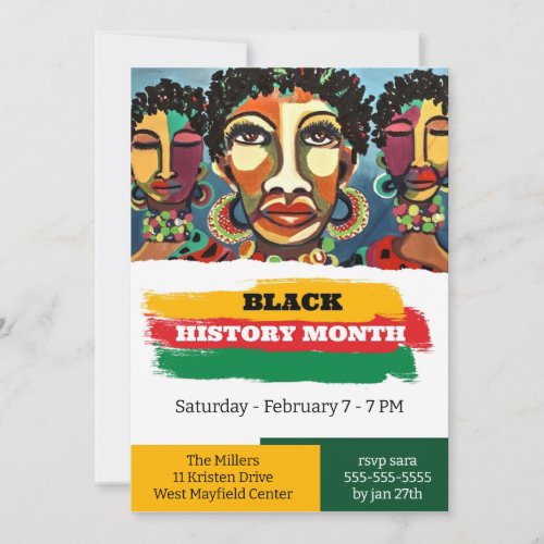 Black History Month Celebration Invitation