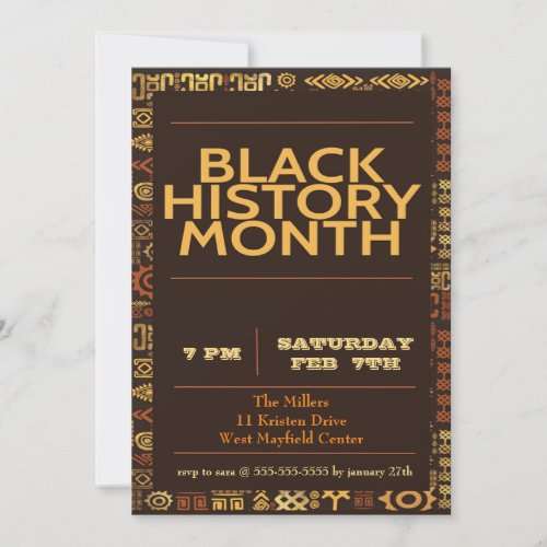 Black History Month Celebration Invitation