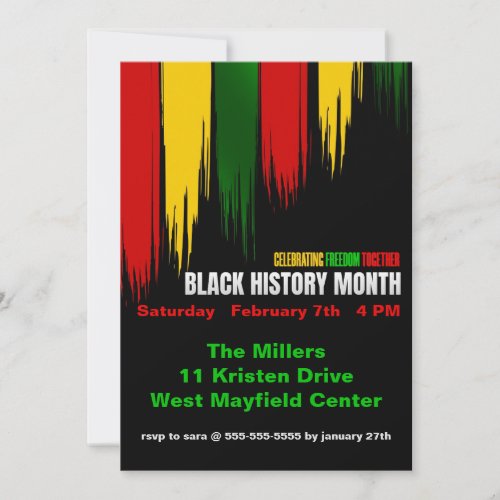 Black History Month Celebration Invitation