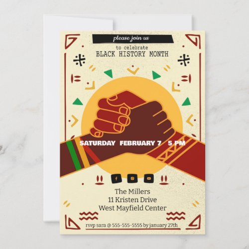 Black History Month Celebration Invitation