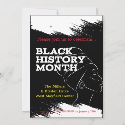 Black History Month Celebration Invitation