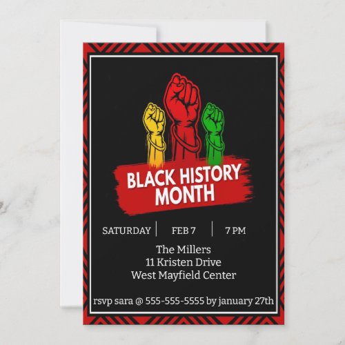 Black History Month Celebration Invitation