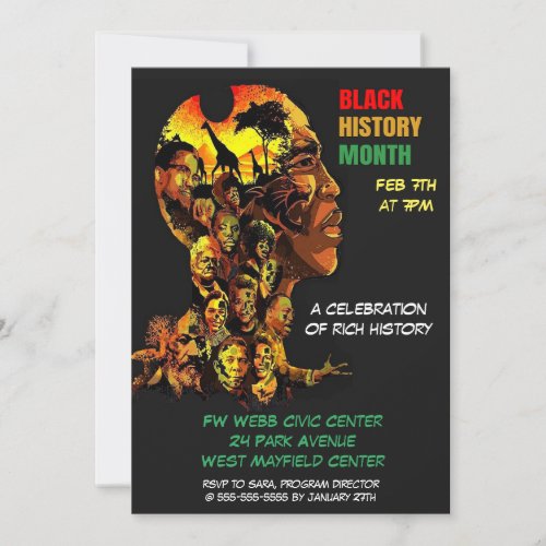 Black History Month Celebration Invitation