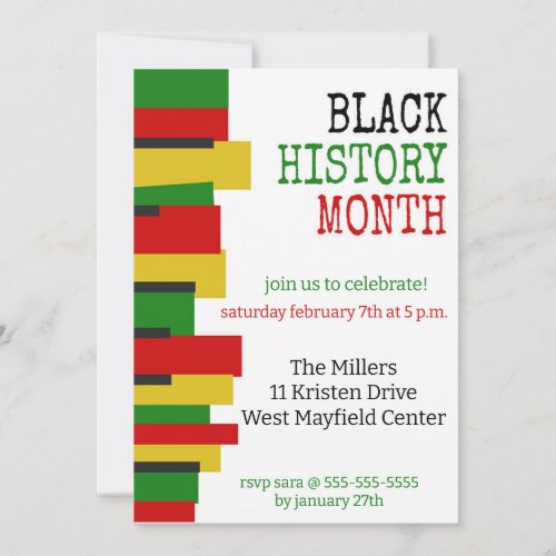 Black HIstory Month Celebration Invitation